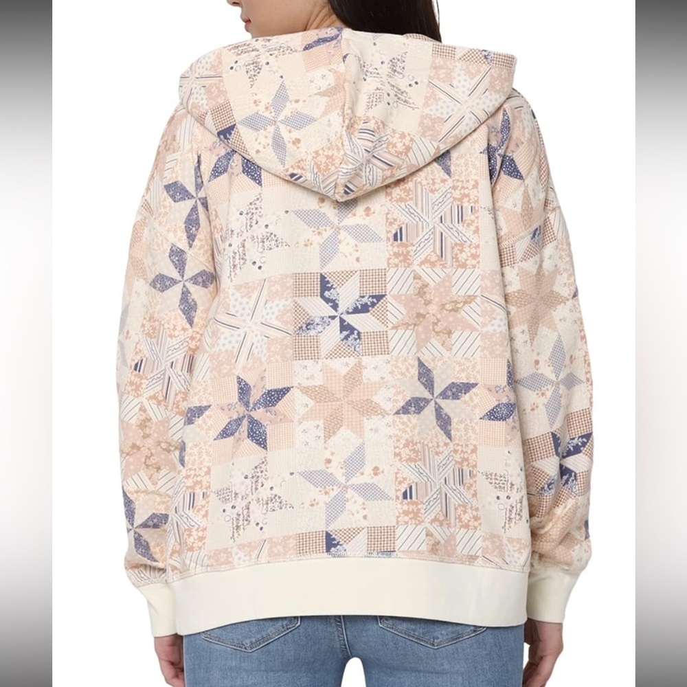 American Eagle Creams and Blues Geometric Design Hoodie Size XS - Picture 2 of 11